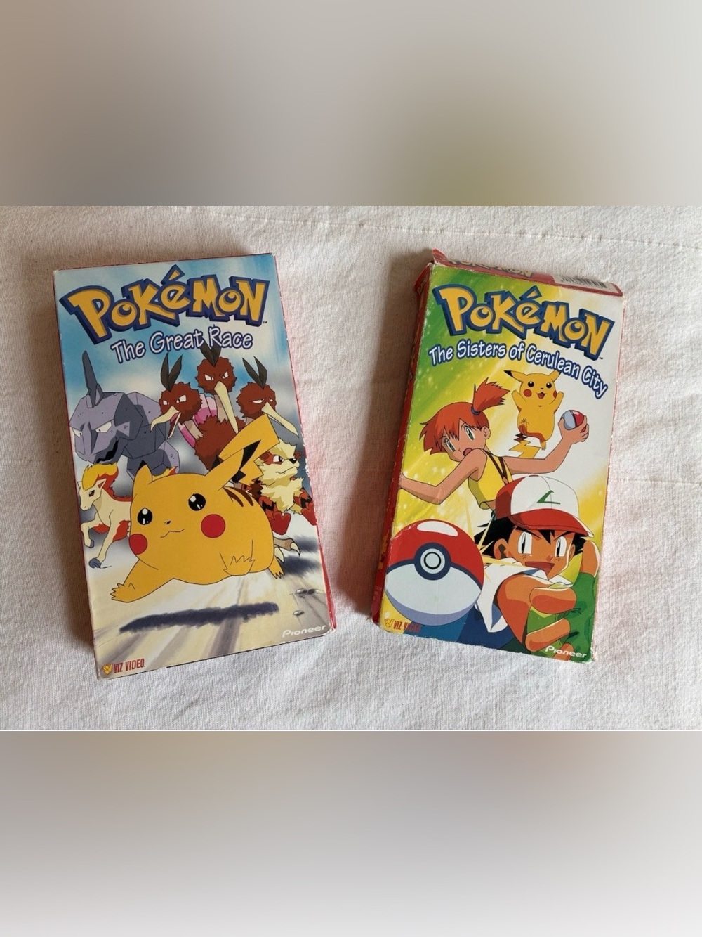 Pokémon Vintage VHS 90’s Sisters Cerulean City Great Race Viz Video Game Freak